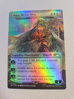 Miku, Divine Diva - Elspeth Tirel (Rainbow Foil) - Secret Lair Drop - LP MTG - Image 1
