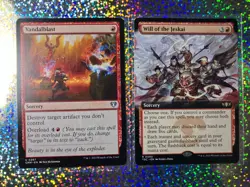 MTG Regular: TDC Rare 0080 Will of the Jeskai (Extended Art); 0267 Vandalblast - Image 1