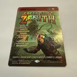 Green Sun's Zenith FOIL Showcase 127 EOE Special Guest SPG MTG Mythic Unplayed - Image 5