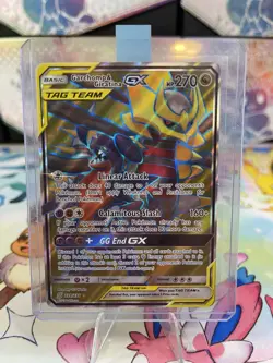 Pokemon Garchomp and Giratina GX Tag 228/236 Unified Minds (PSA 10 potential) - Image 1