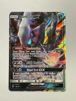 Pokemon TCG - Darkrai GX - Sun & Moon Burning Shadows 88/147 Full Art - Image 1