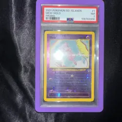2001 POKEMON SOUTHERN ISLANDS PROMO #1 MEW - HOLO PSA 7 - Image 1