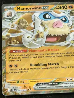 Pokemon Journey Together Mamoswine ex - 079/159 - Double Rare - Near Mint - Image 2