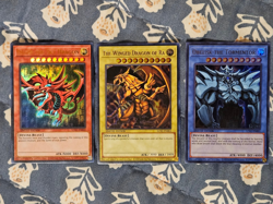 Egyptian God Cards Slifer + The Winged Dragon of Ra + Obelisk LC01 Yugioh - Image 2