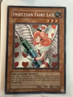 Yugioh - SECRET RARE - Injection Fairy Lily - LOD-100 - Unlimited Edition - LOOK - Image 1