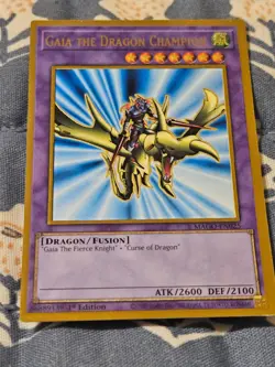 Gaia the Dragon Champion - Gold Rare MAGO EN025 1st Ed Yugioh - Image 2