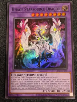 Yugioh OTS Tournament Pack 28 OP28-EN008 Khaos Starsource Dragon Super Rare - Image 1