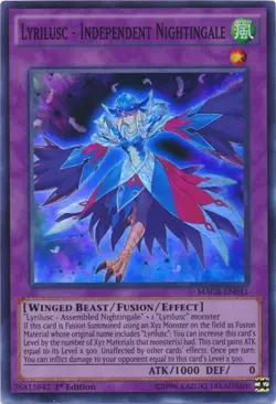 Yugioh! LP Lyrilusc - Independent Nightingale - MACR-EN041 - Super Rare - 1st Ed - Image 1
