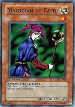 Yugioh! LP Magician of Faith - SD6-EN005 - Common - 1st Edition Lightly Played, - Image 1