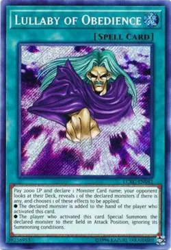 Yugioh! LP Lullaby of Obedience - LCKC-EN042 - Secret Rare - Unlimited Edition L - Image 1