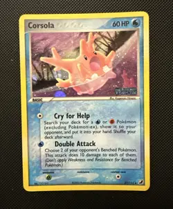 1x Corsola 37/115 Reverse Holo Stamped EX Unseen Forces Pokemon Card - Image 1