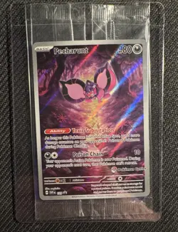 Pecharunt SVP129 Pokemon Center Stamped Black Star Promo Card (Sealed) - Image 1