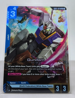 Gundam Card Game Gundam RX-78-2 GD01-001 LR Newtype Rising English Version - Image 1