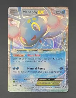 Pokemon Card Manaphy EX 32/122 BREAKpoint - Lightly Played - Image 1