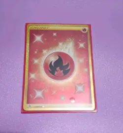 Pokemon TCG Fire Energy Fusion Strike Holo Card 284/264 Secret Rare - Image 1