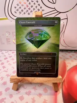 Chaos Emerald Green FOIL Secret Lair x Sonic - NM Magic MTG - Image 2