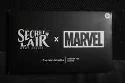 MTG Secret Lair Captain America Rainbow Foil Edition Magic NEW SEALED - Image 1