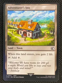 MTG Magic the Gathering Adventurer's Inn #271 Final Fantasy Non Foil Land - Image 1
