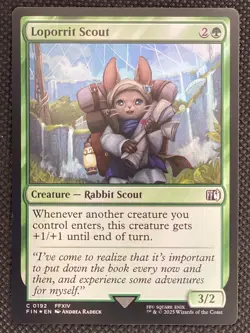 MTG Magic the Gathering Loporrit Scout #192 Final Fantasy Creature Common Foil - Image 1
