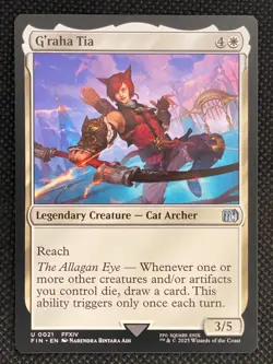 MTG Magic the Gathering G'raha Tia #21 Final Fantasy Legendary Creature Uncommon - Image 1