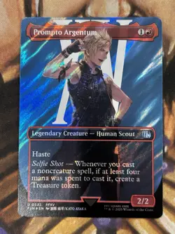 Prompto Argentum (Borderless) (Surge Foil) MTG Final Fantasy Foil English - NM - Image 1