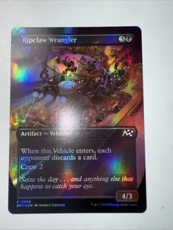 NM Borderless Foil Ripclaw Wrangler, MTG, Aetherdrift, Magic the Gathering, 309 - Image 1