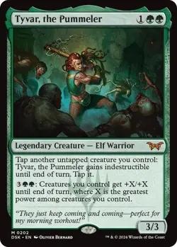 Tyvar, the Pummeler #202 (LP) Duskmourn DSK Magic MTG KP Lightly Played FOIL - Image 1