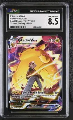 CGC 8.5 PIKACHU VMAX TG17 LOST ORIGIN TRAINER GALLERY SWORD & SHIELD POKEMON - Image 1