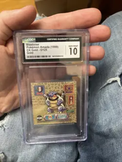 1999 CGC 10 Japanese Pokemon Blastoise Amada Gold Sticker #D125 Super DX - Image 1