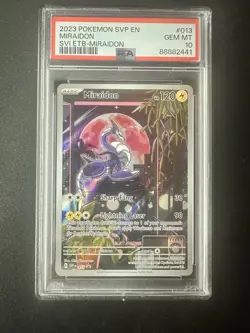 2023 POKEMON SVP EN-SV BLACK STAR PROMO #013 MIRAIDON PSA 10 - Image 1