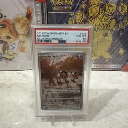2023 POKEMON MEW EN-151 ILLUSTRATION RARE #179 MR. MIME PSA 10 - Image 1
