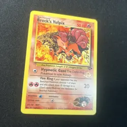 Pokemon TCG Brock's Vulpix 37/132 W Stamp Promo Gym Challenge WOTC VLP+ - Image 3