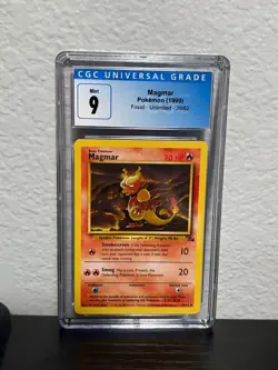 Magmar Pokemon (1999) Fossil -Unlimited- 39/62 CGC 9 MINT - Image 1