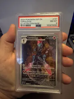 PSA 8 Ceruledge 197/191 Sv08: Surging Sparks Holo Pokemon - Image 4