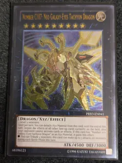 Yugioh Number C107: Neo Galaxy-Eyes Tachyon Dragon PRIO-EN041 Ultimate Rare NM - Image 1