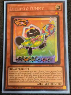 YuGiOh! - Lollipo ⚝ Yummy - (JUSH-EN018) Collector's Rare 1st Edition - Image 1