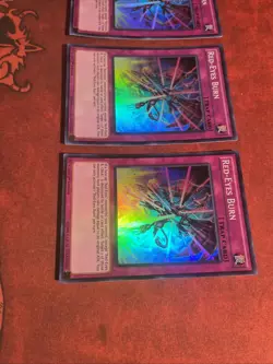 Yugioh! 3X Red-Eyes Burn DRL2-EN021 Super Rare 1st Edition - Image 2