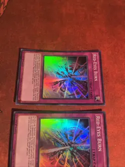 Yugioh! 3X Red-Eyes Burn DRL2-EN021 Super Rare 1st Edition - Image 4