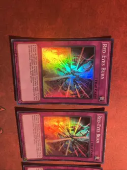 Yugioh! 3X Red-Eyes Burn DRL2-EN021 Super Rare 1st Edition - Image 5