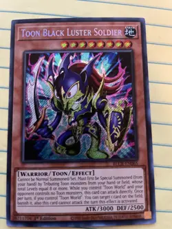 *** TOON BLACK LUSTER SOLDIER *** 1ST EDITION SECRET RARE BLCR-EN065 NM YUGIOH! - Image 1