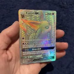 Espeon GX Rainbow Secret Rare Pokemon TCG Card 152/149 Sun & Moon NM - Image 4