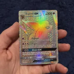 Espeon GX Rainbow Secret Rare Pokemon TCG Card 152/149 Sun & Moon NM - Image 5