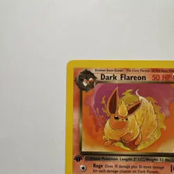 Dark Flareon 35/82 1st Edition Pokemon Card TCG Team Rocket NM Non holo - Image 3
