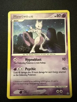 1x Mewtwo Holo 11/146 Diamond Pearl Legends Awakened Pokemon Card - Image 1