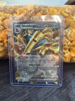 Pokemon Gholdengo ex Card 260 HP Holographic Rare Trading Card U.S Seller - Image 1