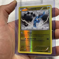 Pokemon Black and White Black Star Promo BW Thundurus BW41 NM Reverse Holo Card - Image 2