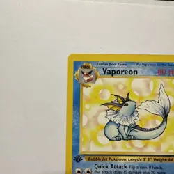Vaporeon 28/64 1st Edition Jungle Rare Non Holo LP Pokemon Card TCG - Image 3
