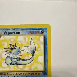 Vaporeon 28/64 1st Edition Jungle Rare Non Holo LP Pokemon Card TCG - Image 4
