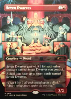 MTG Seven Dwarves (0814) *FOIL* SECRET LAIR: Bonus Chase Card MT/NM - Image 1