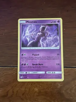 Pokemon TCG Mewtwo Detective Pikachu Holo Card 12/18 - Image 1